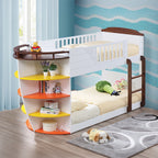 ACME Neptune White & Chocolate Bunk Bed (Twin | Twin)Model 37715
