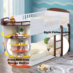 ACME Neptune White & Chocolate Bunk Bed (Twin | Twin)Model 37715