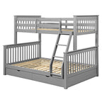 ACME Haley II Gray Bunk Bed  (Twin | Full)  with Storage Model 37755