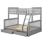 ACME Haley II Gray Bunk Bed  (Twin | Full)  with Storage Model 37755
