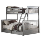 ACME Haley II Gray Bunk Bed  (Twin | Full)  with Storage Model 37755