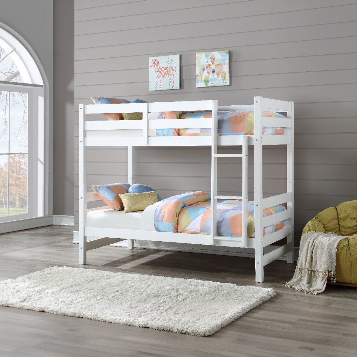 ACME Ronnie White Bunk Bed (Twin | Twin)Model 37785