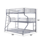 ACME Caius II Silver Triple Bunk Bed (F/T/Q) Model 37790