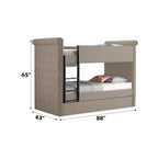 ACME Romana II Beige Fabric Bunk Bed (Twin | Twin)Model 37850