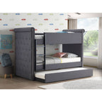 ACME Romana II Gray Fabric Bunk Bed (Twin | Twin)Model 37855