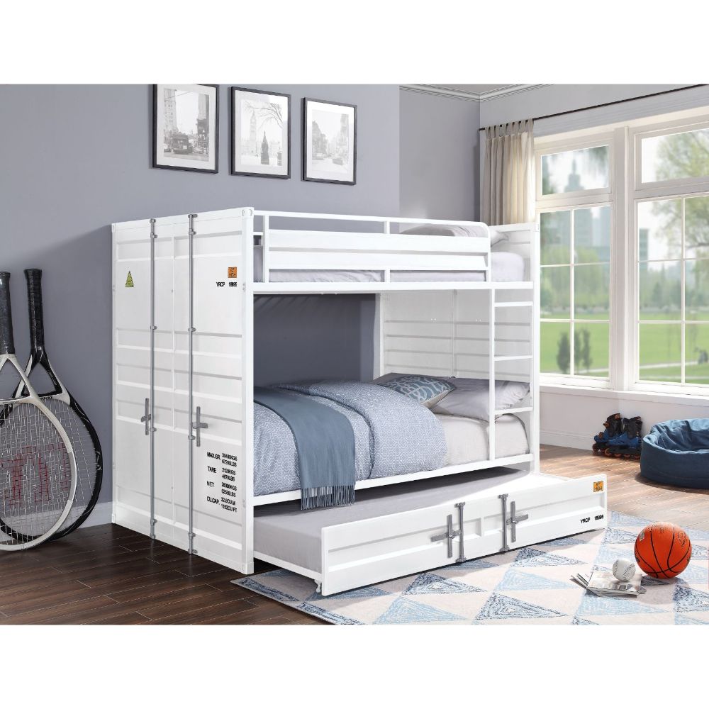 ACME Cargo White Bunk Bed (F/F) Model 37885