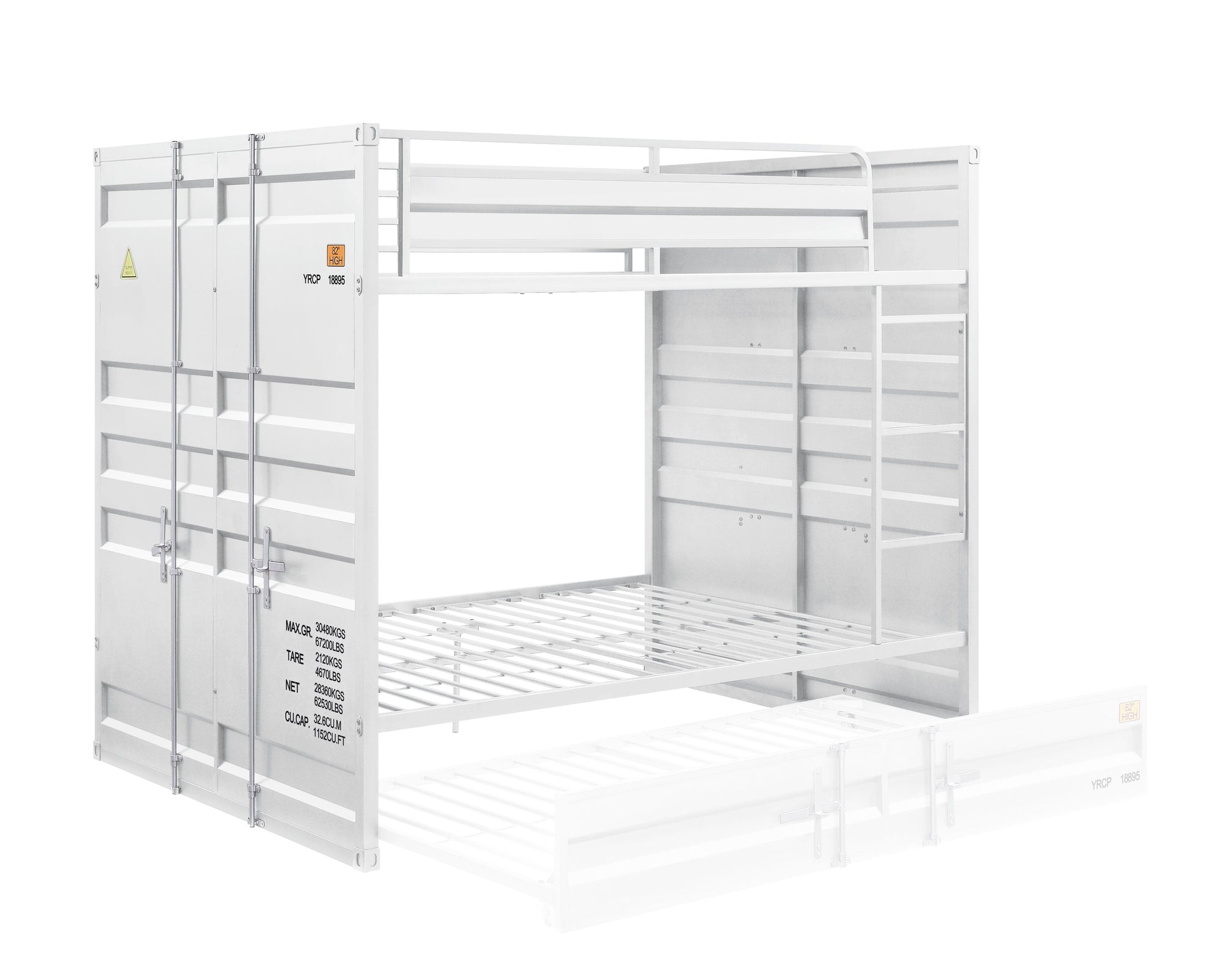 ACME Cargo White Bunk Bed (F/F) Model 37885