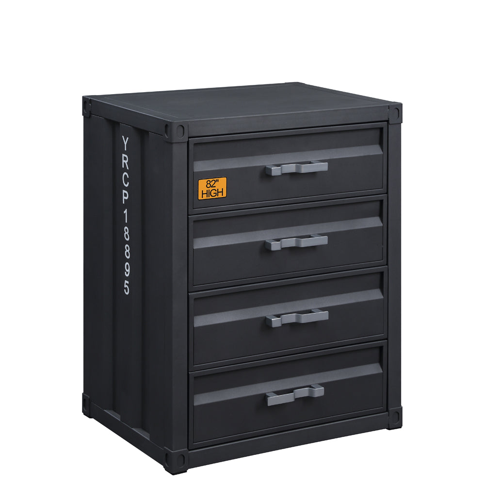 ACME Cargo Gunmetal Chest with 4 Drawers Model 37956