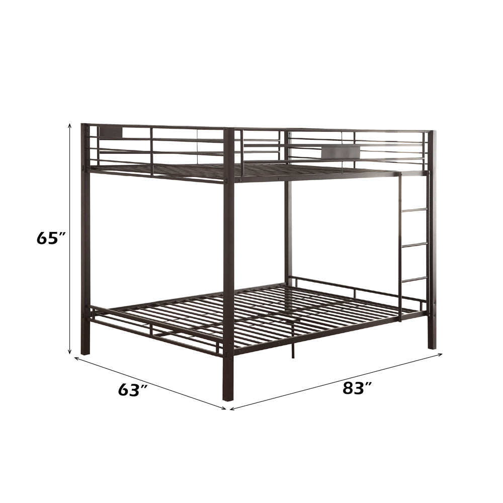 ACME Limbra Sandy Black Bunk Bed (Q/Q) Model 38015