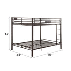 ACME Limbra Sandy Black Bunk Bed (Q/Q) Model 38015