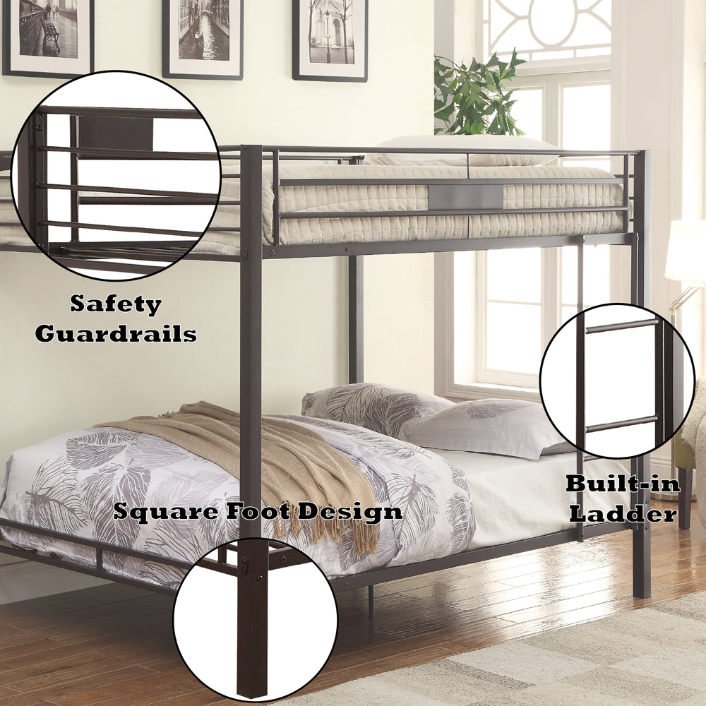 ACME Limbra Sandy Black Bunk Bed (Q/Q) Model 38015