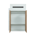 ACME Nerice White & Oak Twin Loft Bed with Desk & Wardrobe Model 38055