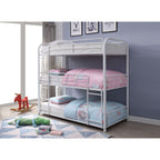 ACME Cairo White Triple Bunk Bed (F/F/F) Model 38115