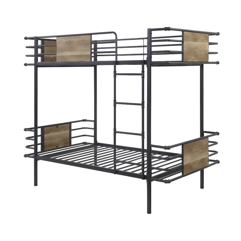 ACME Deliz Gunmetal Bunk Bed (Twin | Twin)Model 38130