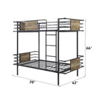 ACME Deliz Gunmetal Bunk Bed (Twin | Twin)Model 38130