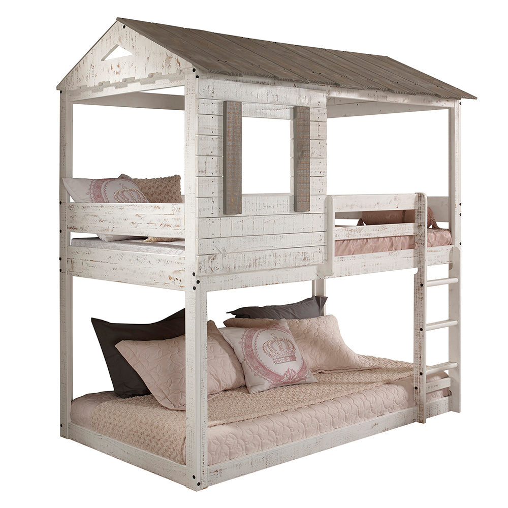 ACME Darlene Rustic White Bunk Bed (Twin | Twin)Model 38135