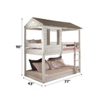 ACME Darlene Rustic White Bunk Bed (Twin | Twin)Model 38135