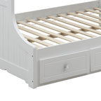 ACME Meyer White Bunk Bed  (Twin | Full)  with Storage Model 38150