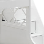 ACME Meyer White Bunk Bed  (Twin | Full)  with Storage Model 38150