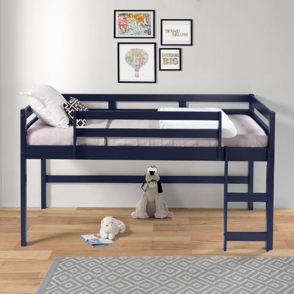 ACME Lara Navy Blue Twin Loft Bed Model 38260