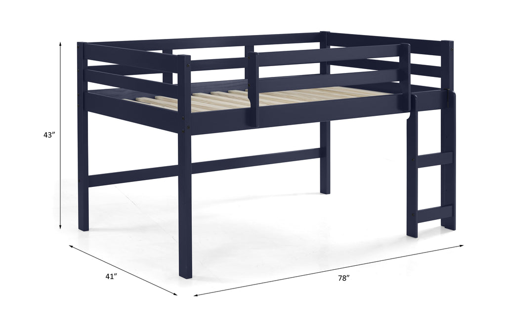 ACME Lara Navy Blue Twin Loft Bed Model 38260