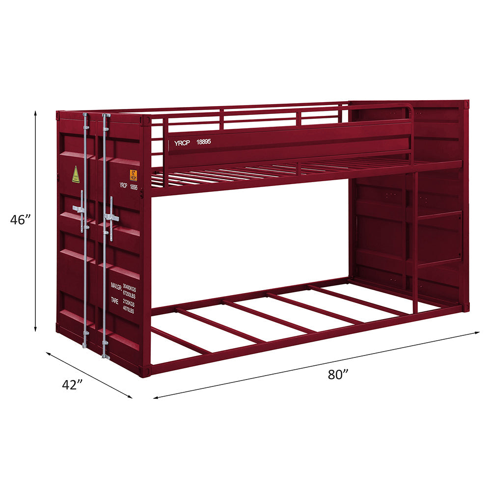 ACME Cargo Red Bunk Bed (Twin | Twin)Model 38280