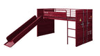 ACME Cargo Red Twin Loft Bed with Slide Model 38300