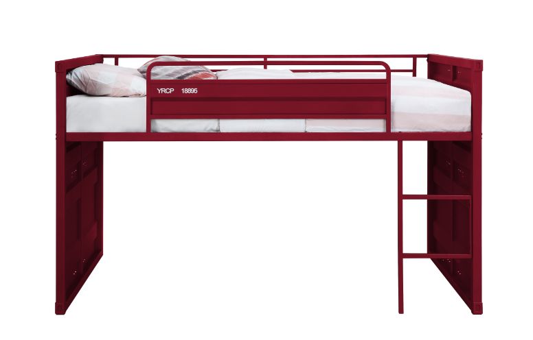 ACME Cargo Red Twin Loft Bed with Slide Model 38300