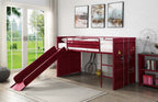 ACME Cargo Red Twin Loft Bed with Slide Model 38300
