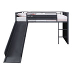 ACME Cargo Gunmetal Twin Loft Bed with Slide Model 38305