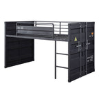 ACME Cargo Gunmetal Twin Loft Bed with Slide Model 38305