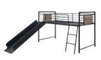 ACME Cordelia Antique Oak Sandy Black & Dark Bronze  Hand Brushed  Twin Loft Bed with Slide Model 38315
