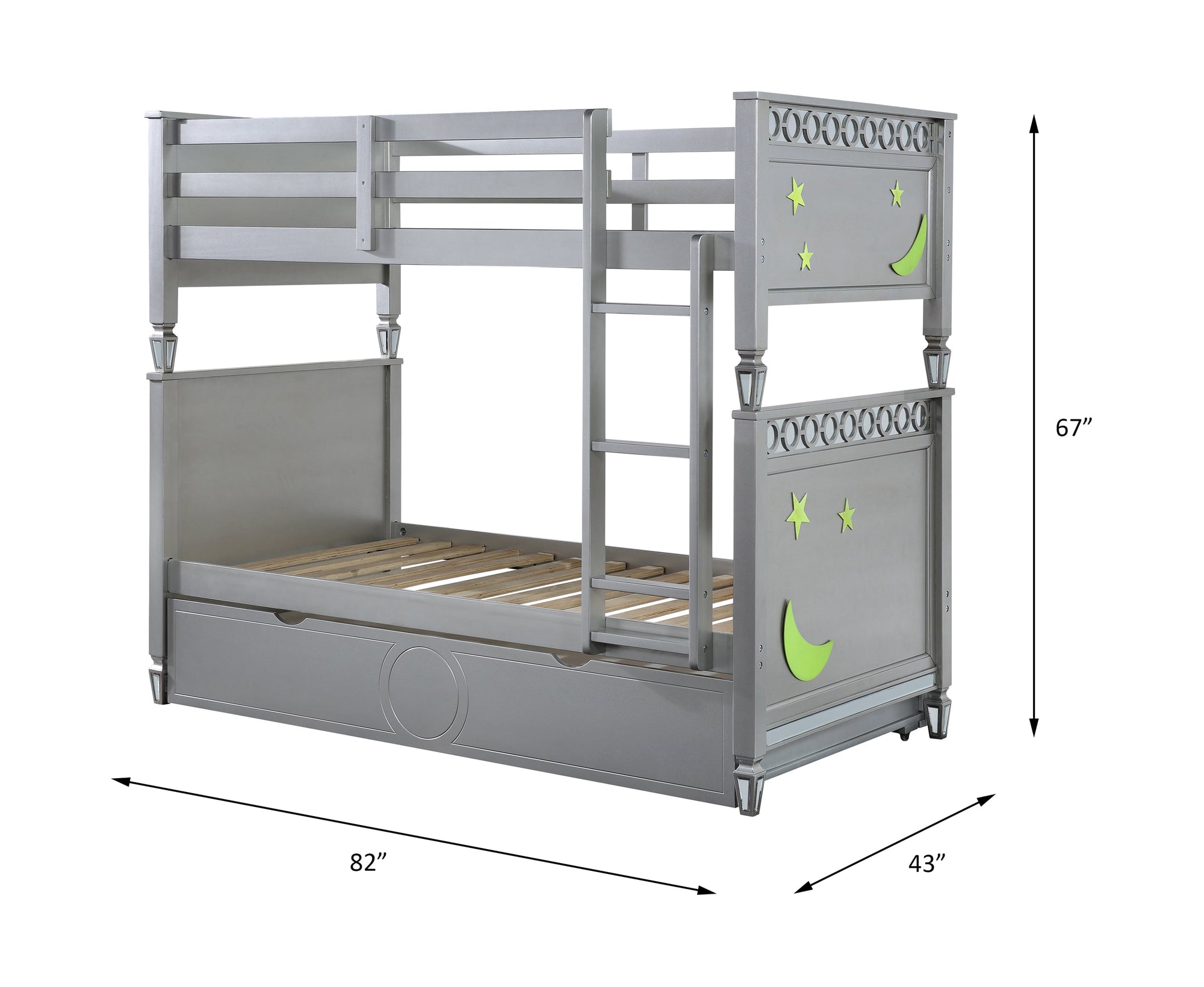 ACME Valerie Silver Bunk Bed (Twin | Twin)Model 38325