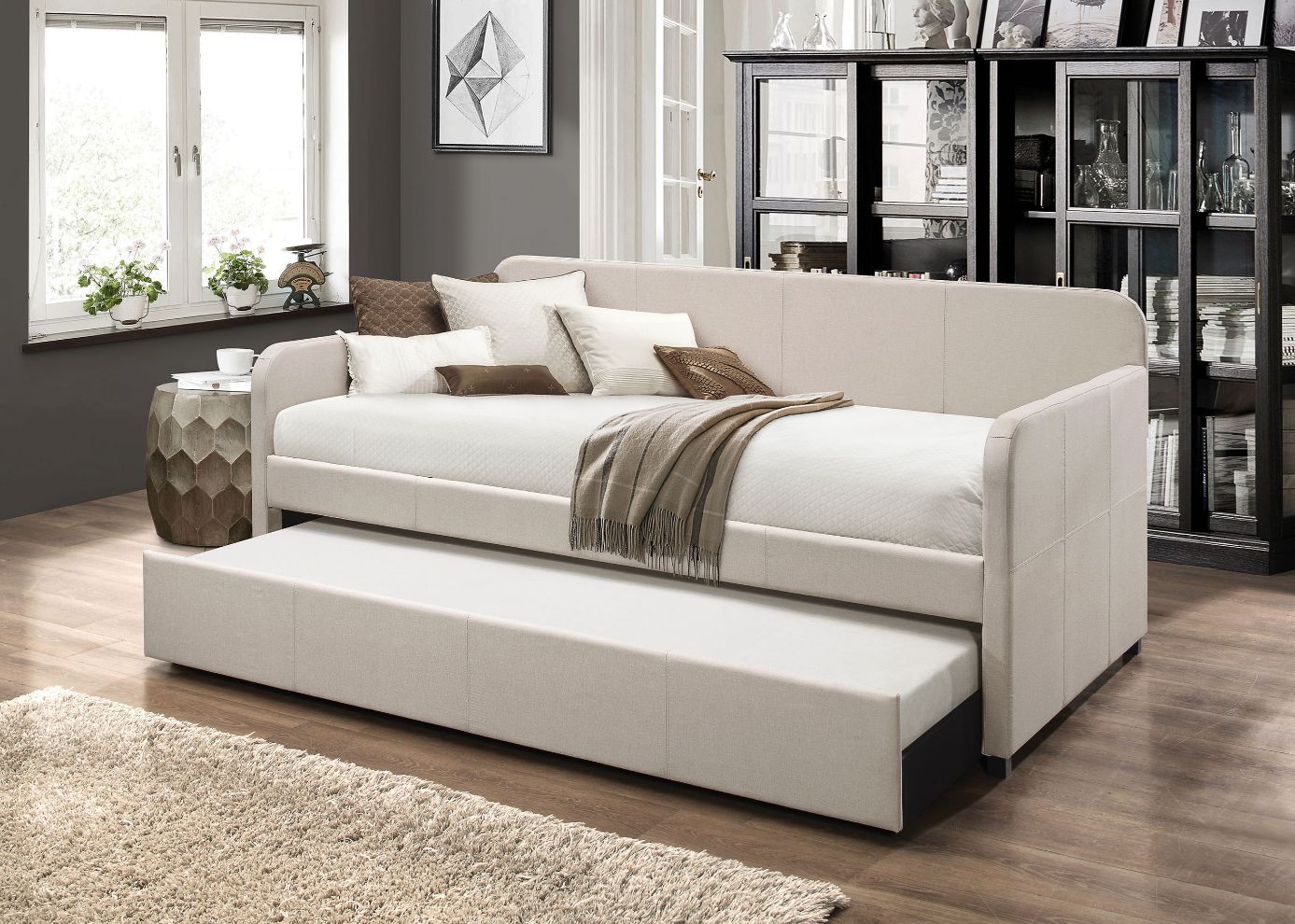 ACME Jagger Fog Fabric Daybed with Trundle (Twin) Model 39190