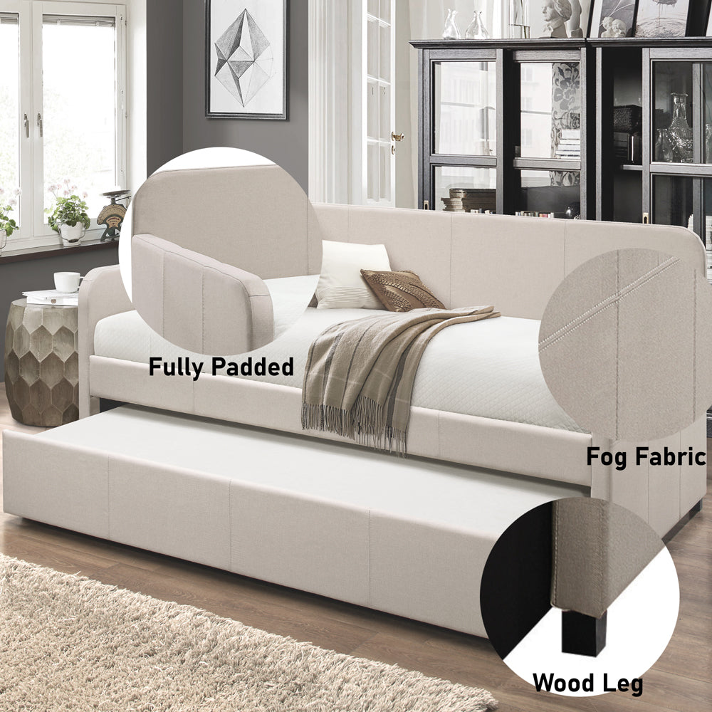 ACME Jagger Fog Fabric Daybed with Trundle (Twin) Model 39190