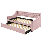 ACME Lianna Pink Velvet Daybed with Trundle (Twin) Model 39380