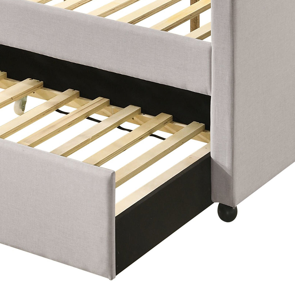 ACME Lianna Fog Fabric Daybed with Trundle (Full) Model 39385