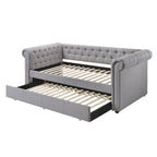 ACME Justice Smoke Gray Fabric Daybed with Trundle (Twin) Model 39405