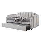 ACME Peridot Dove Gray Velvet Daybed with Trundle (Twin) Model 39410