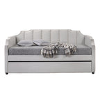 ACME Peridot Dove Gray Velvet Daybed with Trundle (Twin) Model 39410