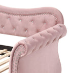 ACME Adkins Pink Velvet Daybed with Trundle (Twin) Model 39420