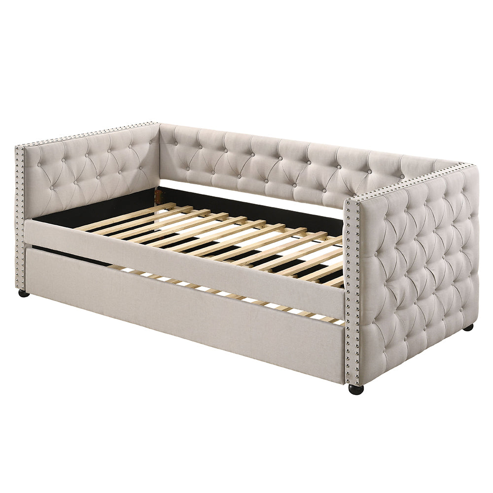ACME Romona Beige Fabric Daybed with Trundle (Full) Model 39445
