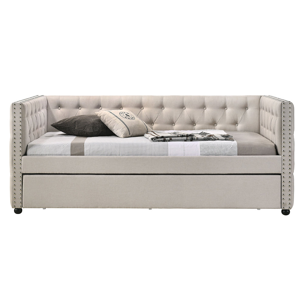 ACME Romona Beige Fabric Daybed with Trundle (Twin) Model 39440
