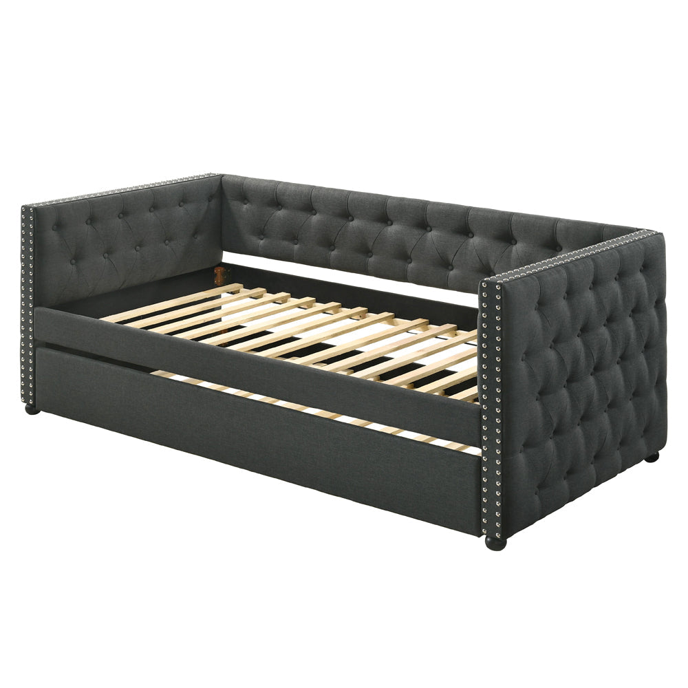 ACME Romona Gray Fabric Daybed with Trundle (Twin) Model 39450