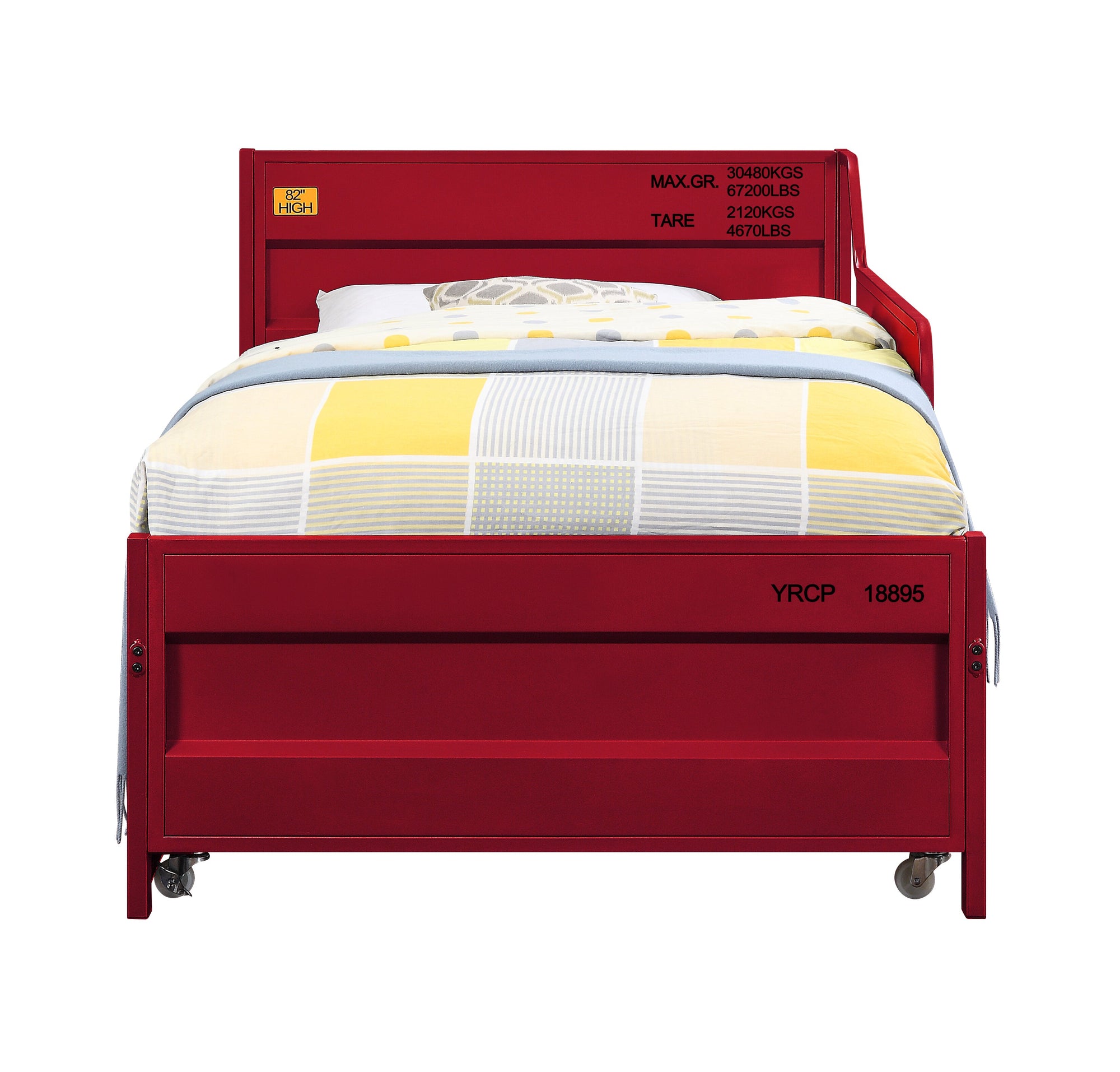 ACME Cargo Red Daybed with Trundle (Twin) Model 39895