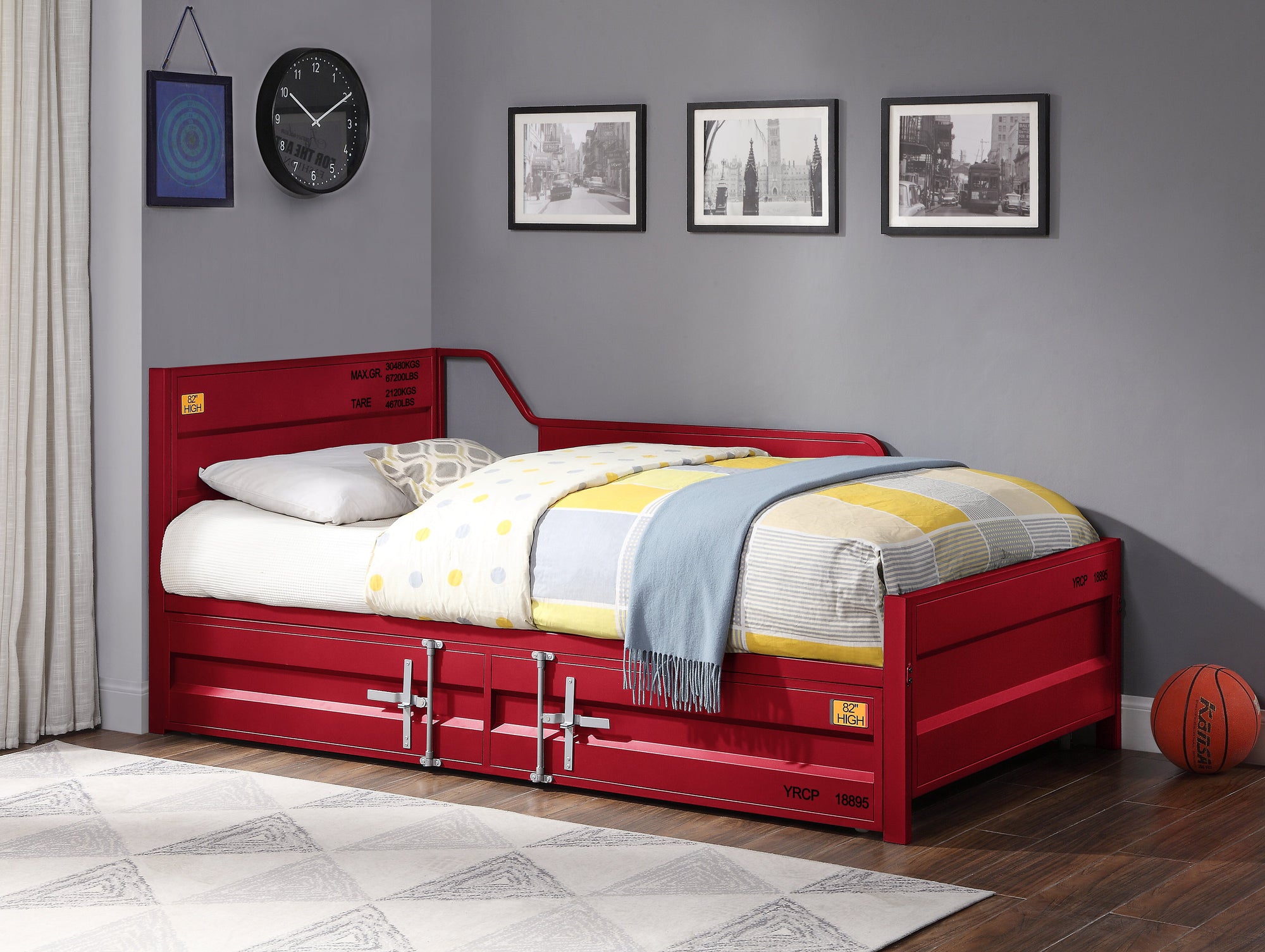 ACME Cargo Red Daybed with Trundle (Twin) Model 39895