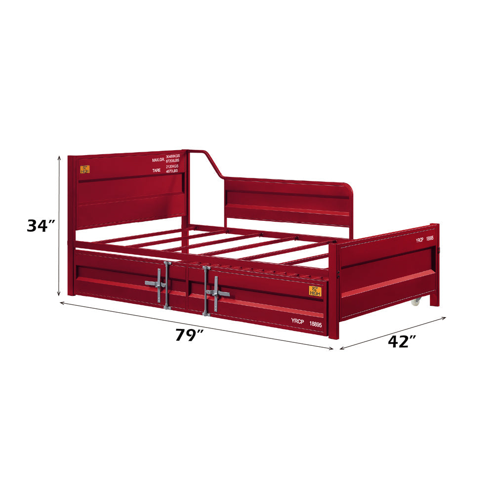 ACME Cargo Red Daybed with Trundle (Twin) Model 39895
