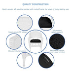 Ensemble de salle à manger 5 pièces en résine tressée blanche