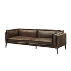 ACME Porchester Distress Chocolate Top Grain Leather Sofa Model 52480