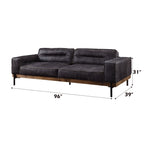 ACME Silchester Antique Ebony Top Grain Leather Sofa Model 56505